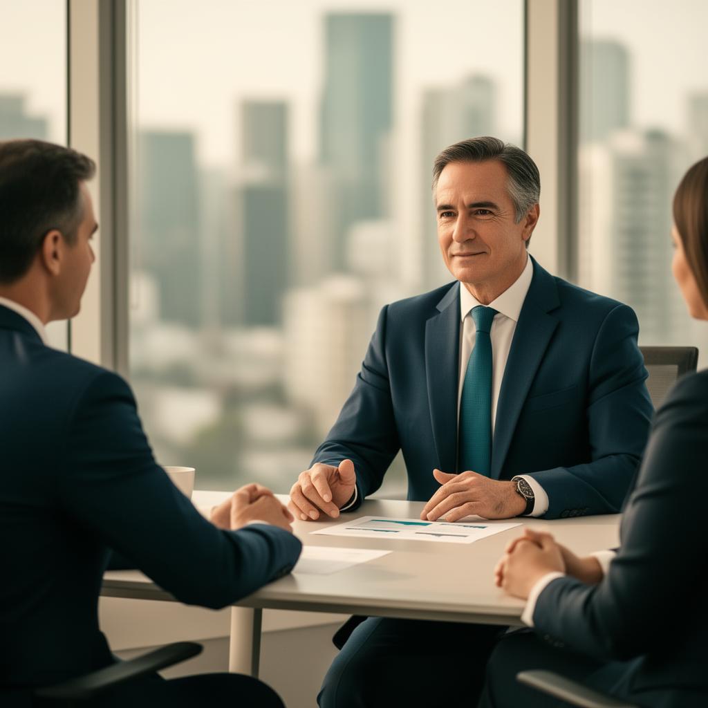 Arquitetura corporativa representando solidez e visão de longo prazo
